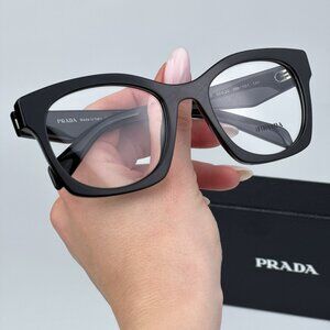 Prada PRA05V 16K1O1 BRAND NEW Eyeglasses Black Women Cat Eye